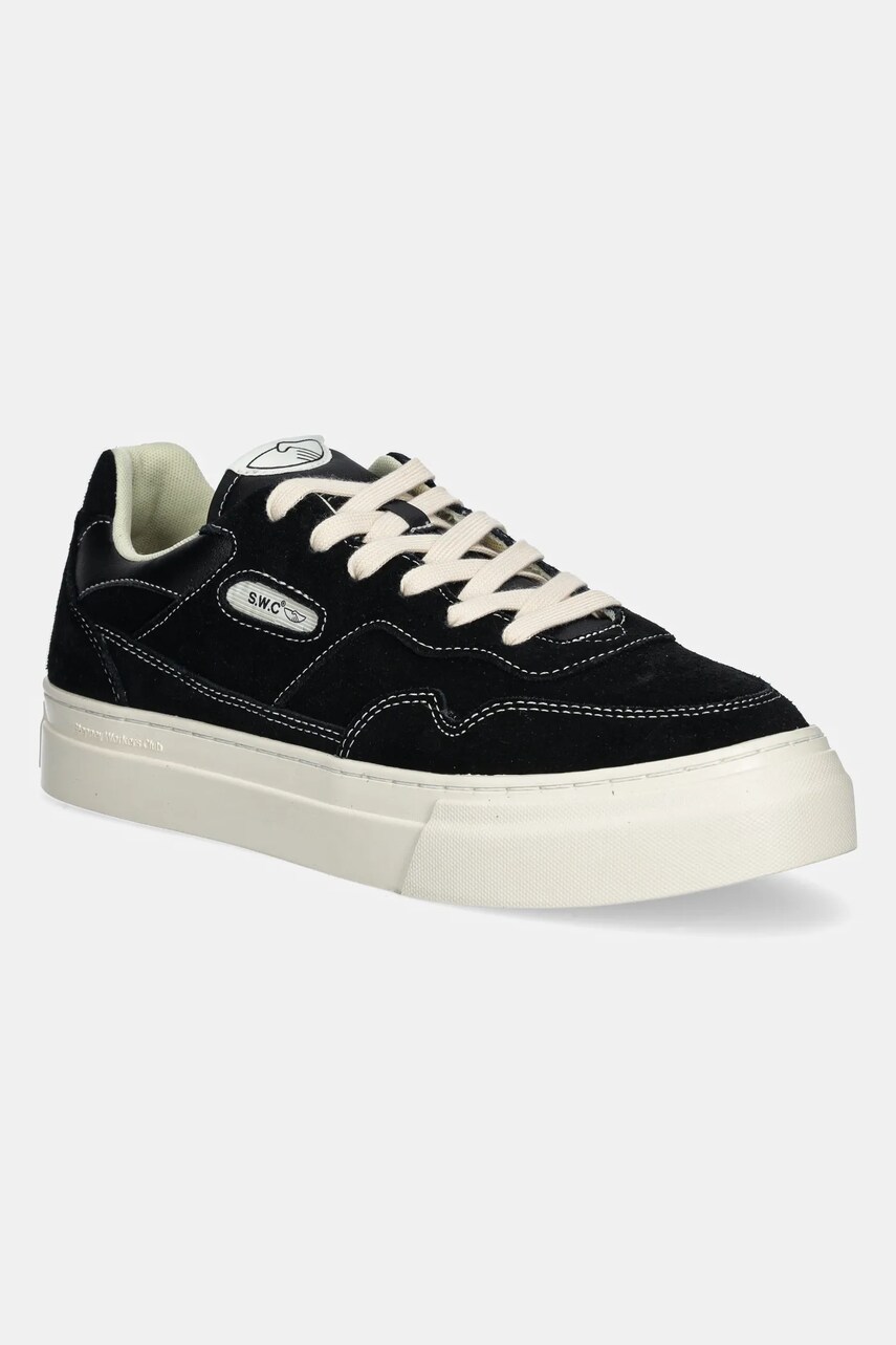 Stepney Workers Club sneakers din piele intoarsă PEARL SUEDE culoarea negru, YA20015