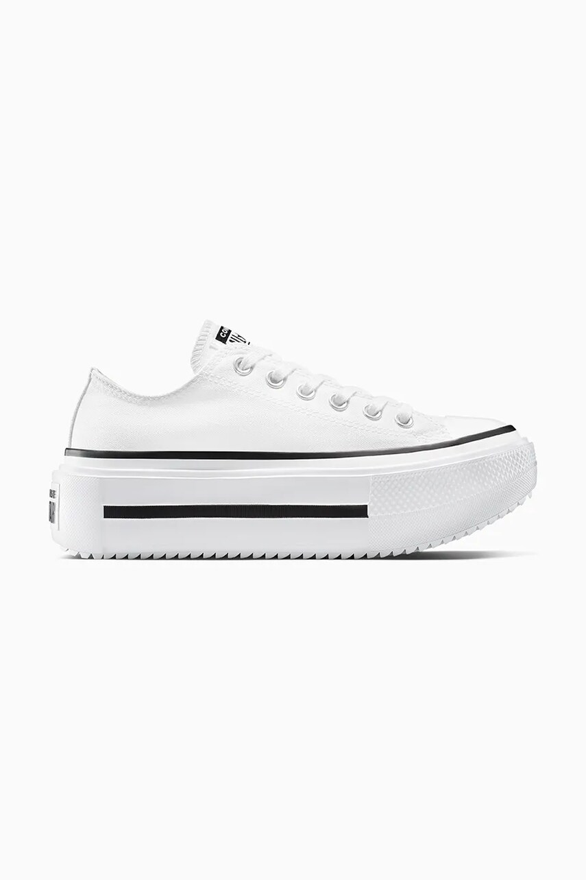 Converse teniși Chuck Taylor All Star Lift Double Stack culoarea alb, A15491C