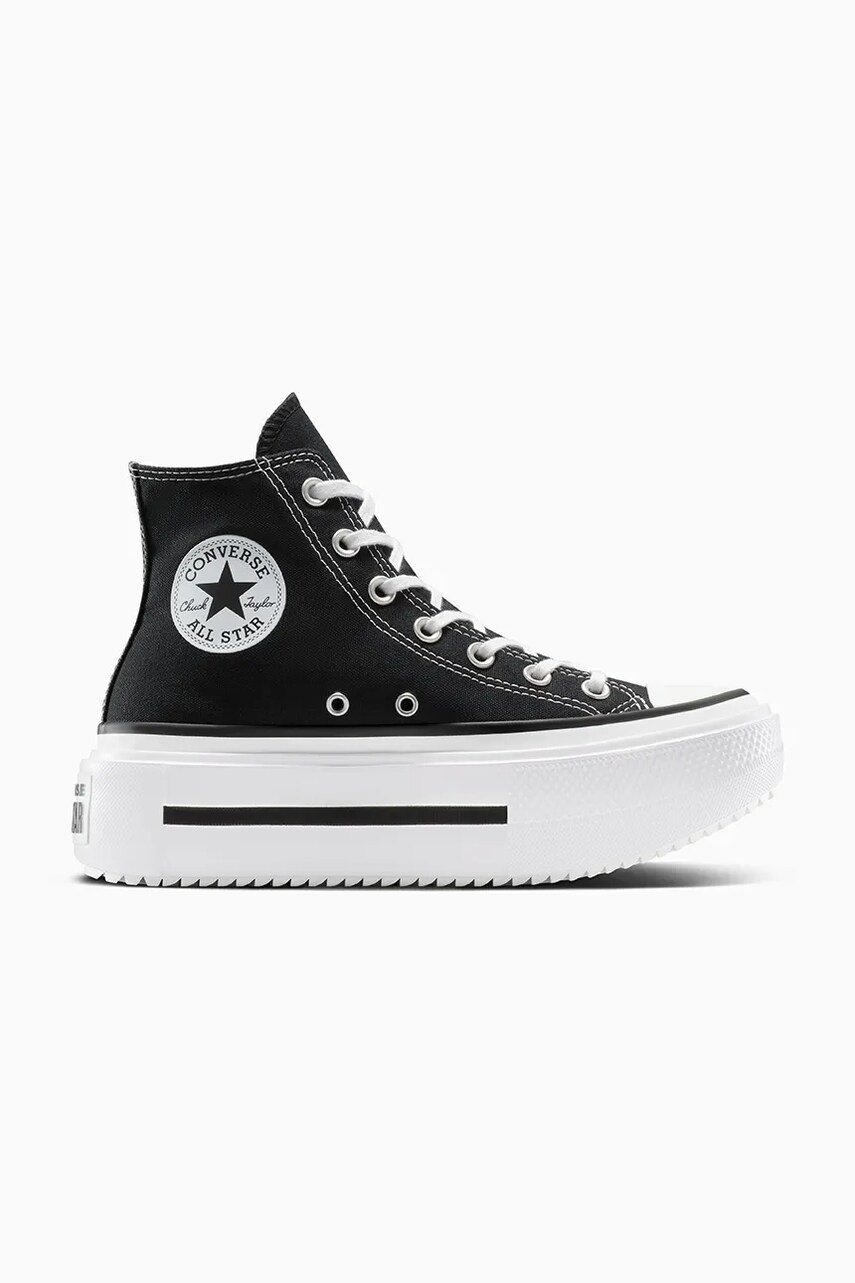 Converse tenisi Chuck Taylor All Star Lift Double Stack culoarea negru, A12975C