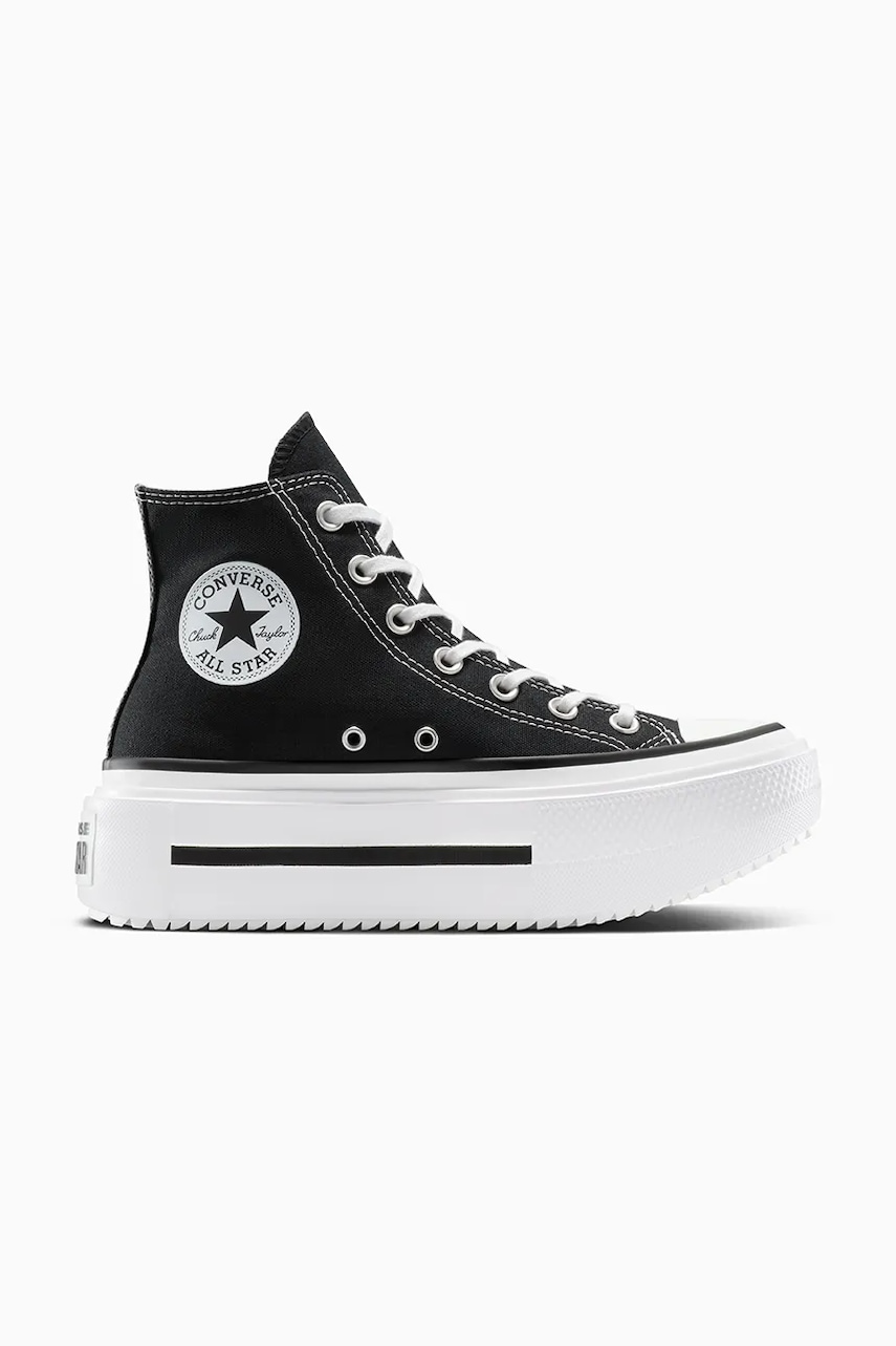 Converse teniși Chuck Taylor All Star Lift Double Stack culoarea negru, A12975C