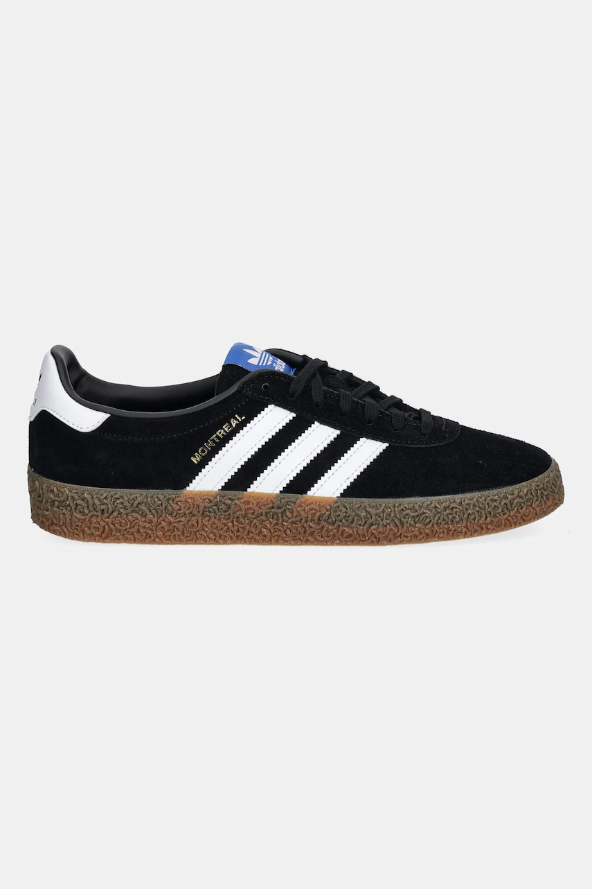 Замшевые кроссовки adidas Originals Montreal RM цвет чёрный JQ1688 Замшевые кроссовки adidas Originals Montreal RM цвет чёрный JQ1688