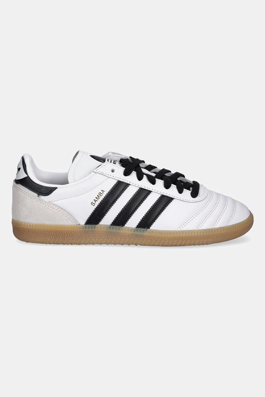 Кожаные кроссовки adidas Originals Samba JP цвет белый JQ9055