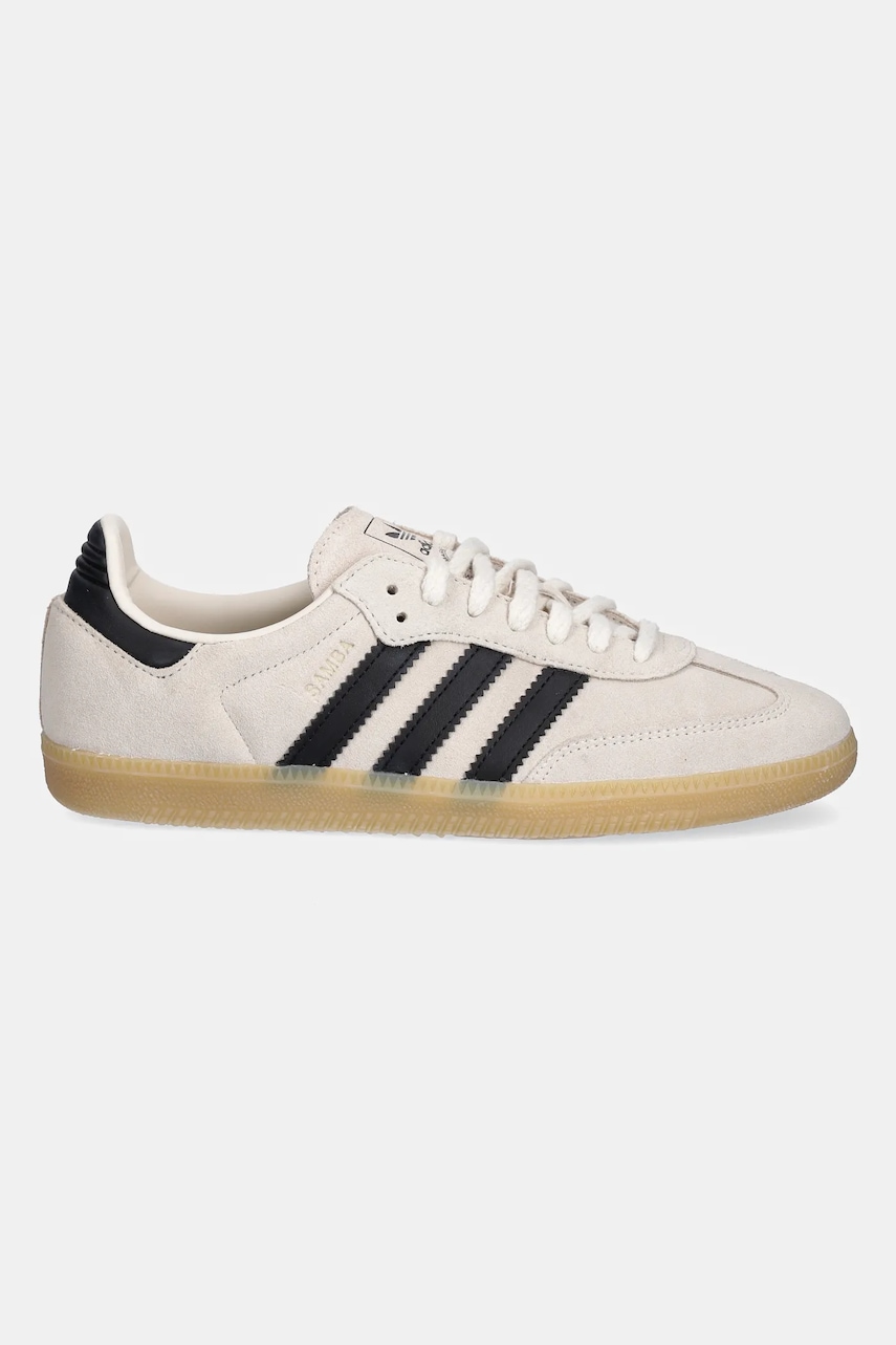 Замшевые кроссовки adidas Originals Samba OG цвет бежевый JR2014 Замшевые кроссовки adidas Originals Samba OG цвет бежевый JR2014
