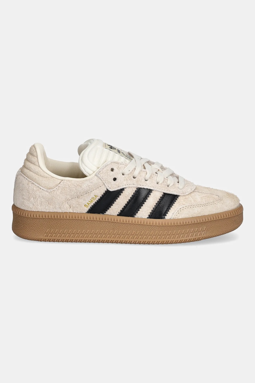 Замшевые кроссовки adidas Originals Samba XLG цвет бежевый JS3828 Замшевые кроссовки adidas Originals Samba XLG цвет бежевый JS3828