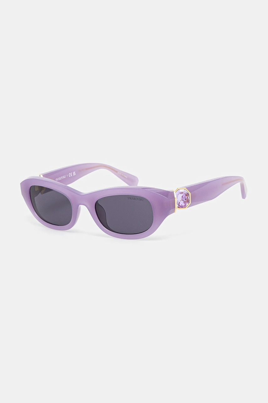 Swarovski ochelari de soare MILLENIA femei, culoarea violet, 5724503
