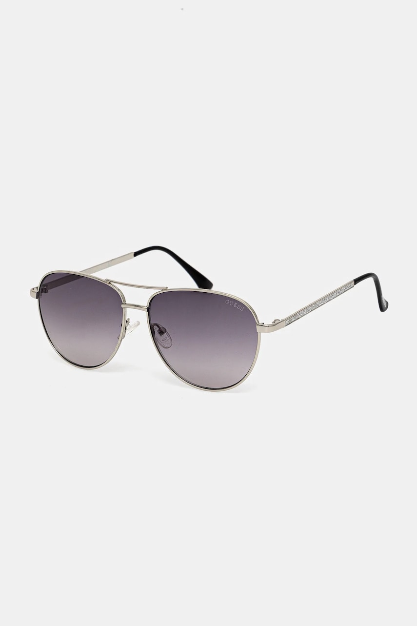 Levně Sluneční brýle Guess dámské, stříbrná barva, GF6157 10B