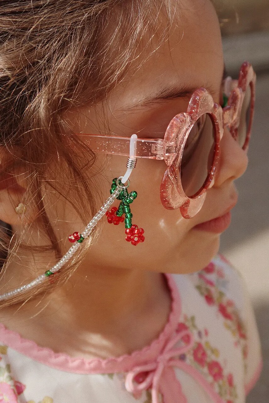 Konges Sløjd lant de ochelari pentru copii SUNGLASSES BEAD CHAIN CHERRY multicolor, KS102829