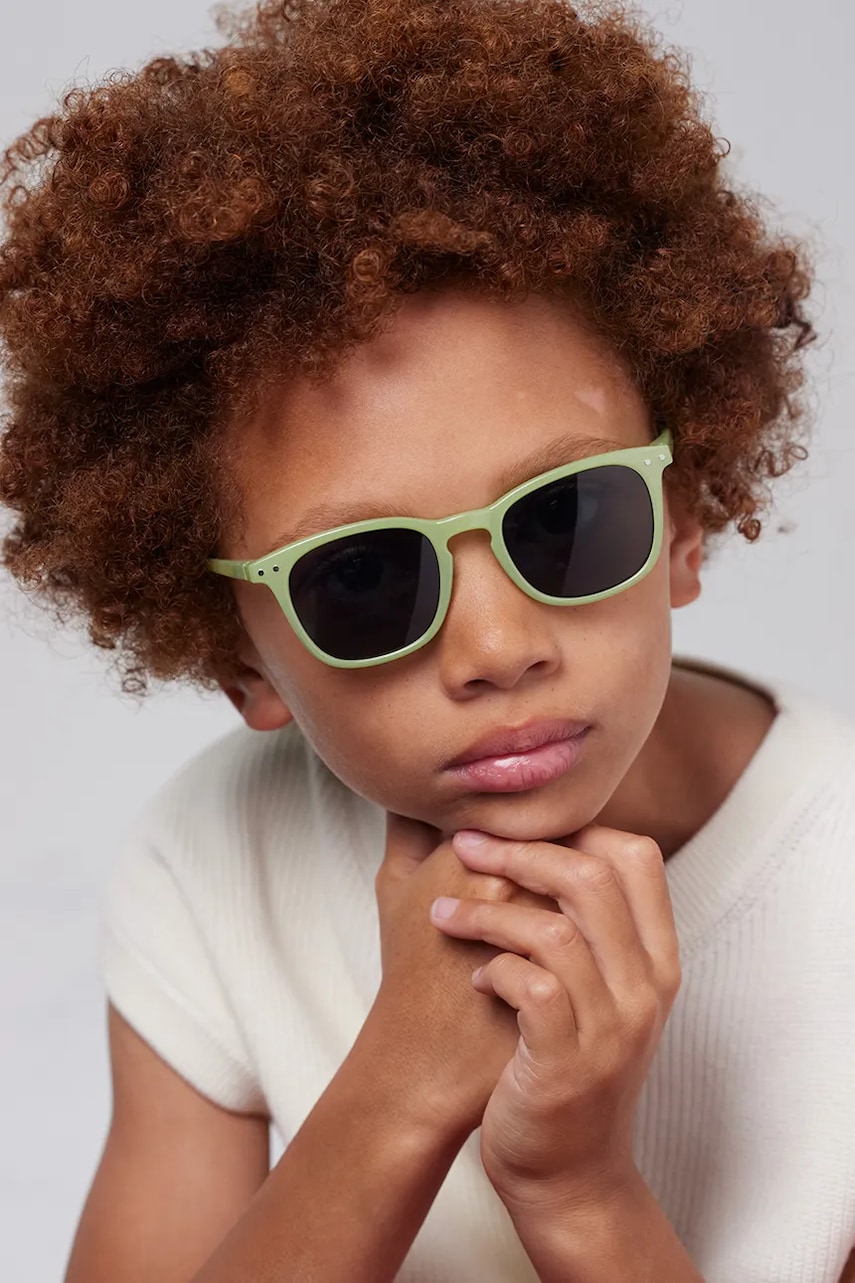 IZIPIZI ochelari de soare IZIPIZI JUNIOR SUN #e Pear culoarea verde, #e