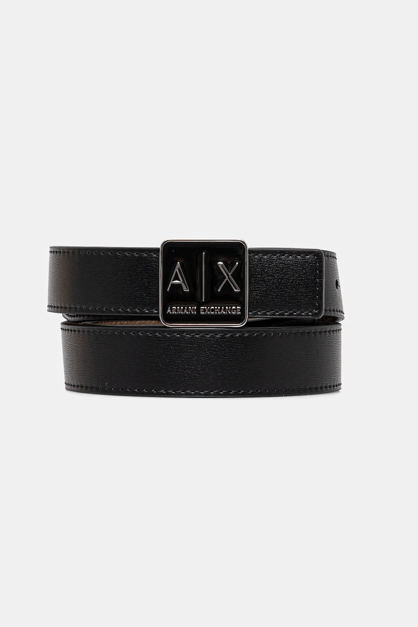 Armani Exchange curea cu doua fete femei, culoarea negru, XW000302 AF12038