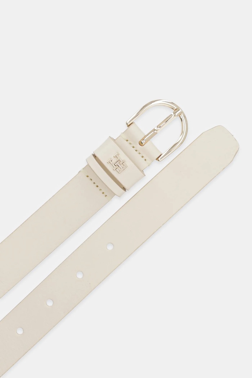 Кожаный ремень Tommy Hilfiger цвет бежевый AW0AW16836