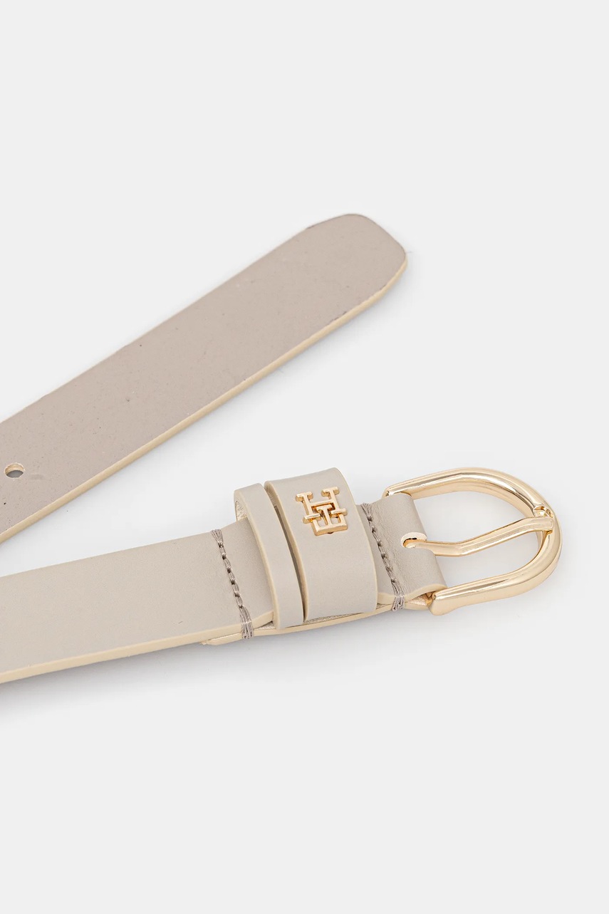 Кожаный ремень Tommy Hilfiger цвет бежевый AW0AW16836