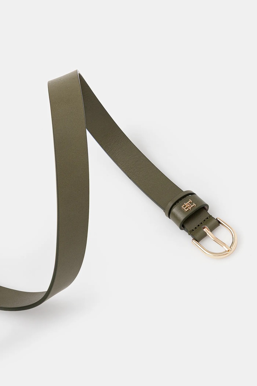 Кожаный ремень Tommy Hilfiger цвет бежевый AW0AW16836