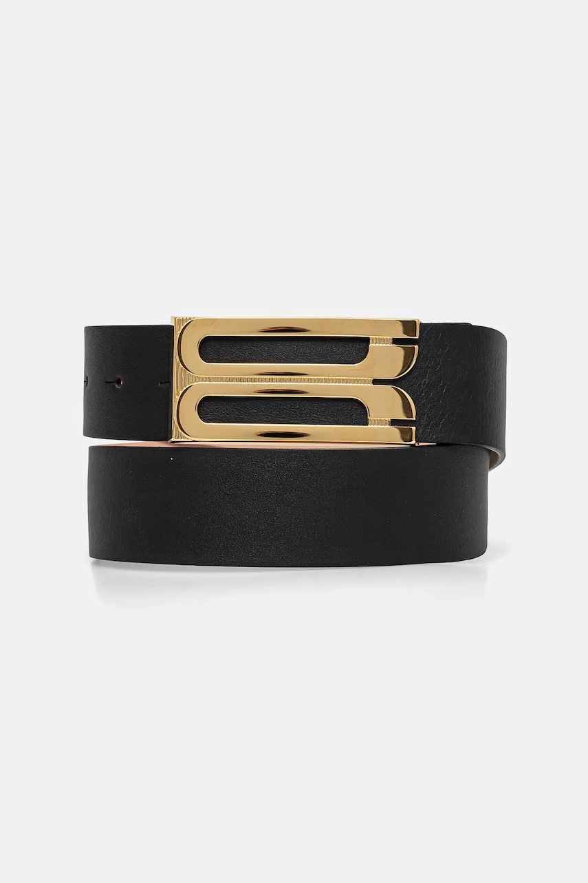 Victoria Beckham curea de piele femei, culoarea negru, 1324ABL005770A Victoria Beckham curea de piele femei, culoarea negru, 1324ABL005770A