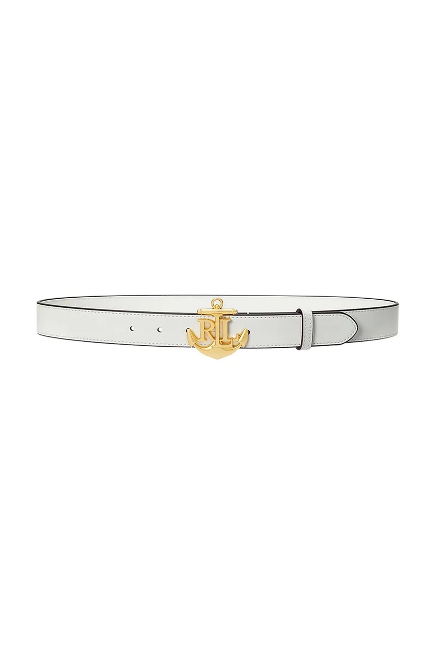 

Кожен колан Lauren Ralph Lauren дамски в бяло 412957004, Бял