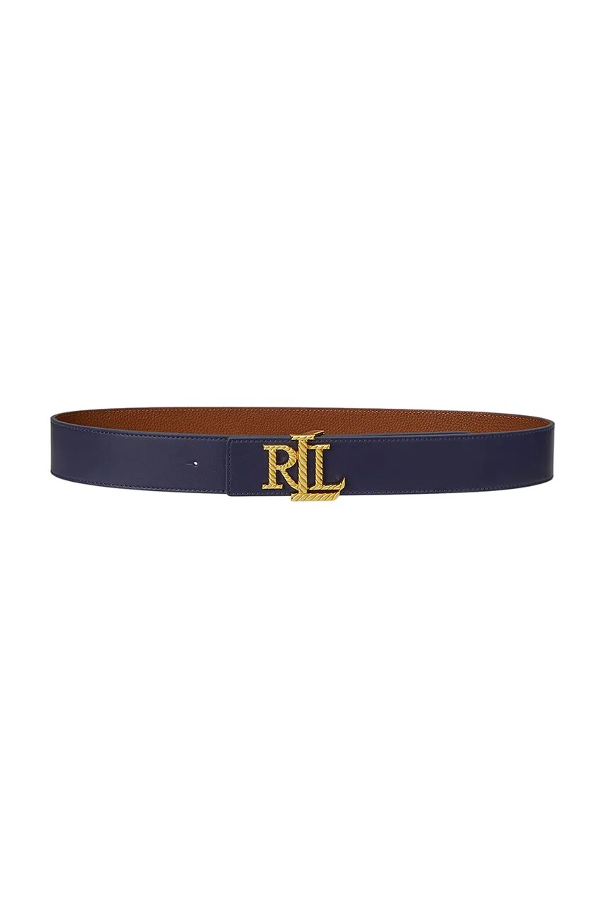 Levně Oboustranný pásek Lauren Ralph Lauren dámský, modrá barva, 412959138