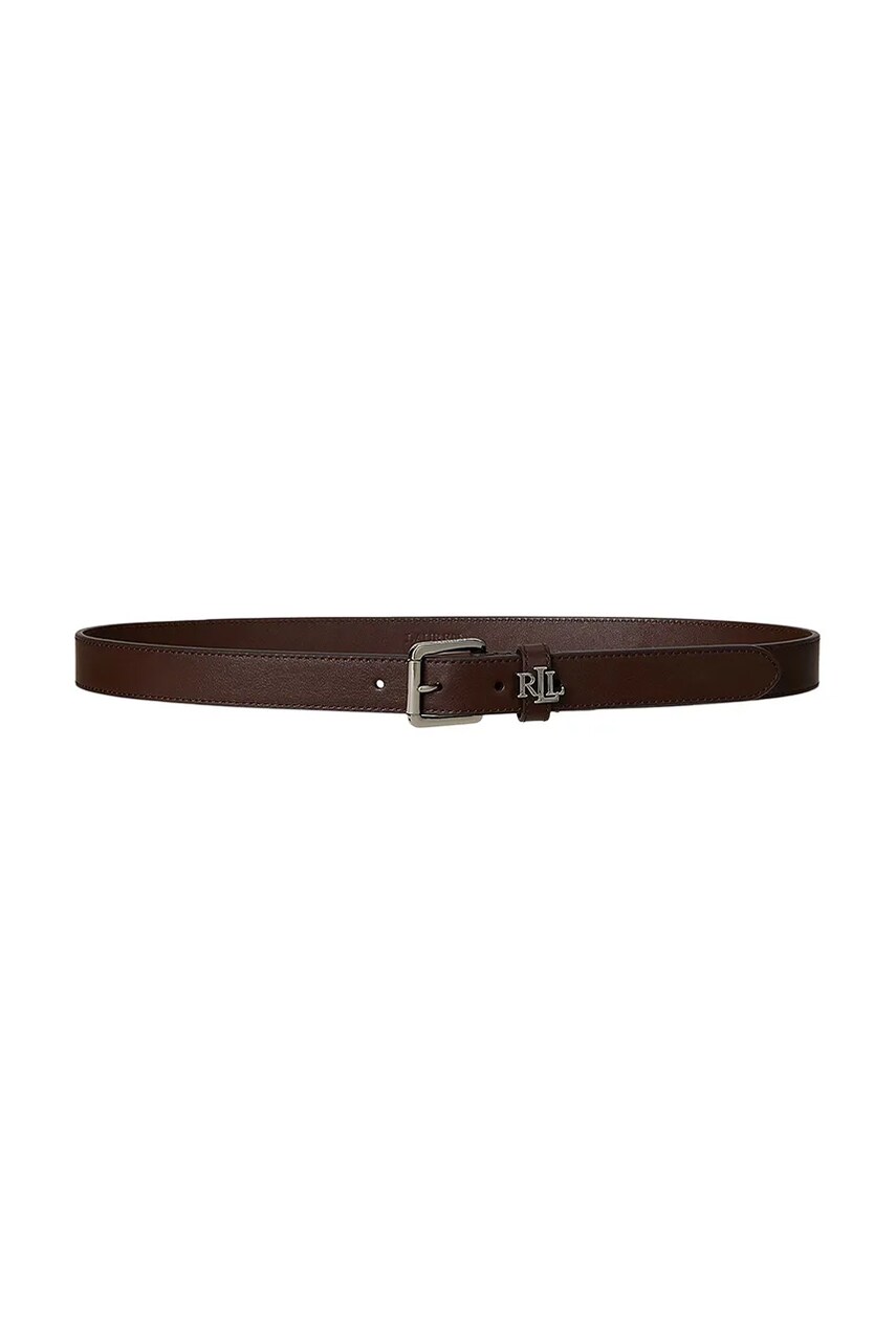 Levně Kožený pásek Lauren Ralph Lauren dámský, bílá barva, 412968763