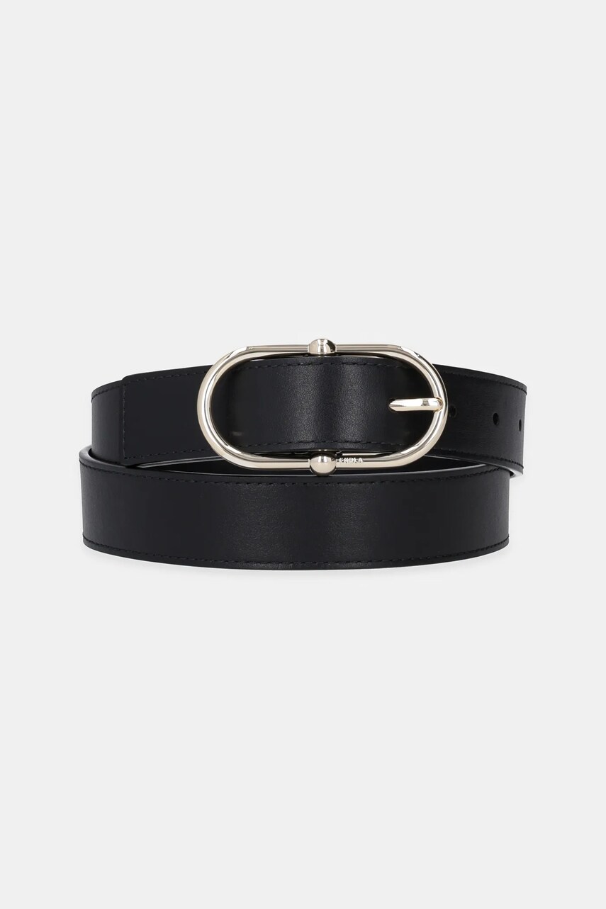 Furla curea de piele femei, culoarea negru, WC00077 AX0733 O6000