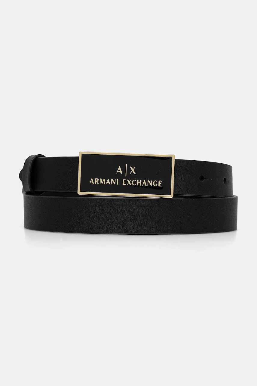 Armani Exchange curea de piele culoarea negru, XW000967 AF13853