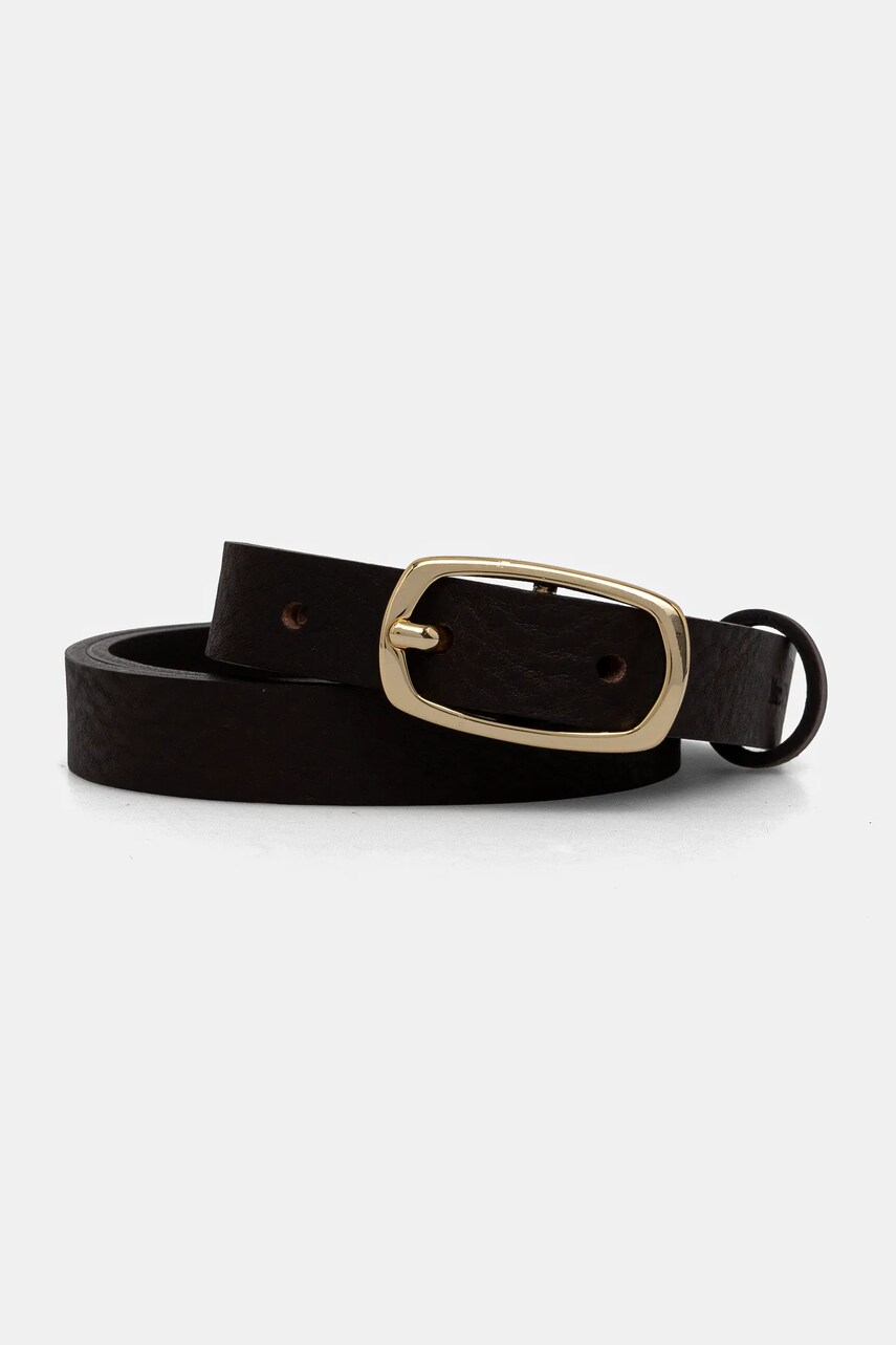 Marc O'Polo curea de piele femei, culoarea maro, 41117739506128