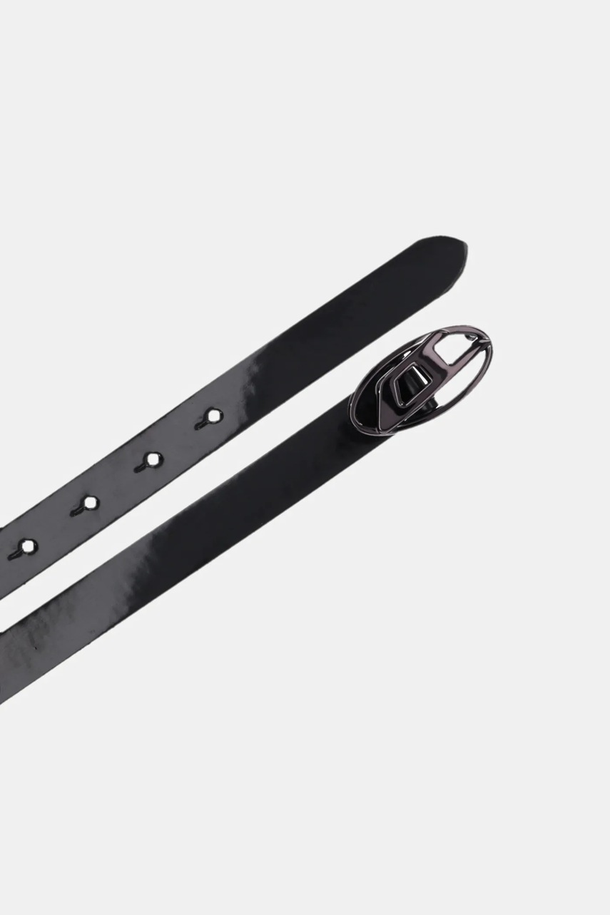 Ζώνη Diesel OVAL D LOGO B-1DR 20 belt χρώμα: μαύρο, X09727.P1660 φωτογραφία