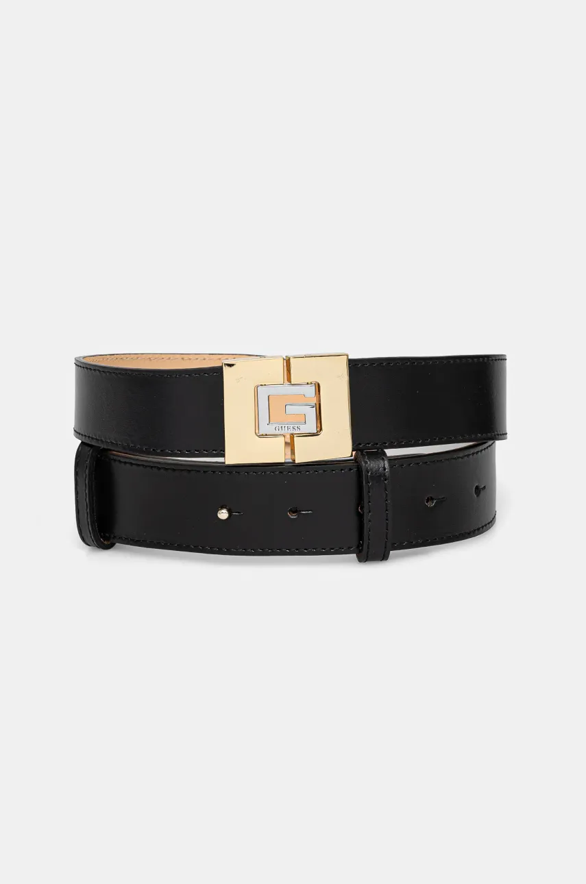 Kožený pásek Guess dámský, černá barva, BW9158 P4335