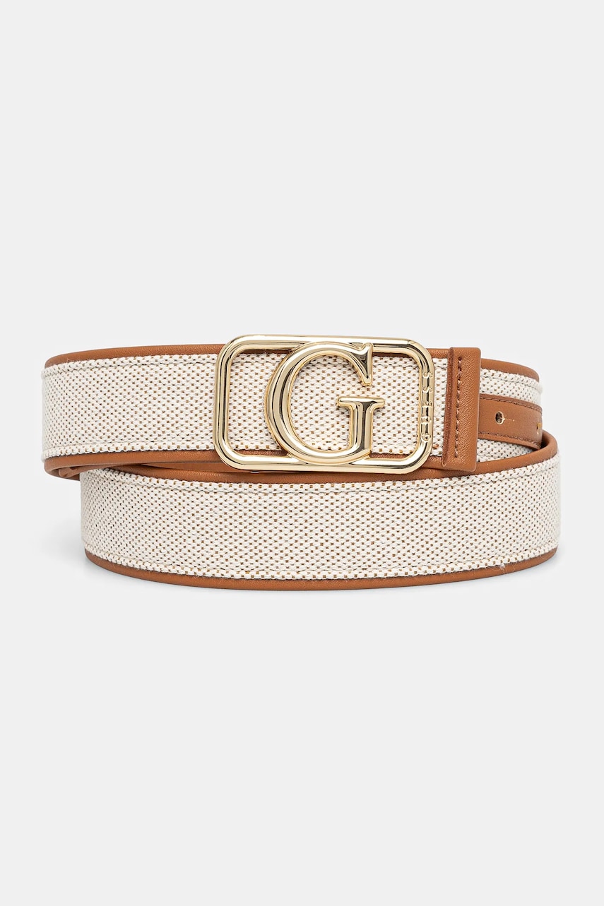 Levně Pásek Guess SEBINA dámský, hnědá barva, BW9203 P5135