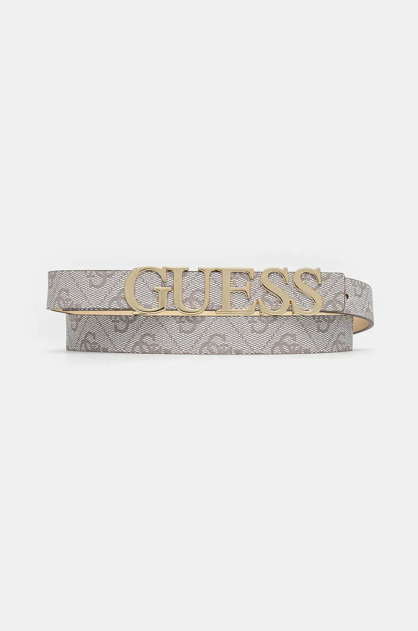 Levně Pásek Guess ZAMIRA dámský, hnědá barva, BW9204 P5120