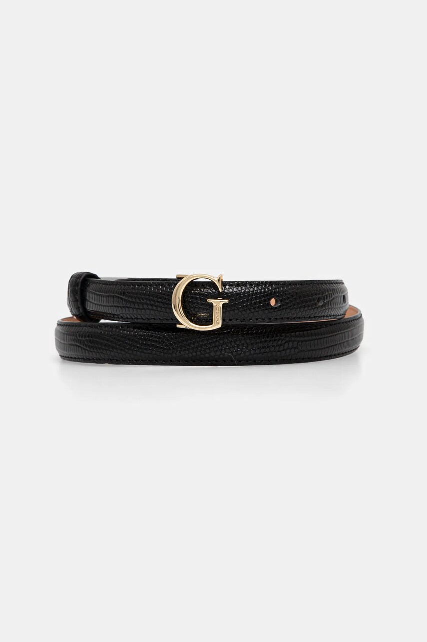 Levně Pásek Guess ORLINA dámský, černá barva, BW9209 P5120