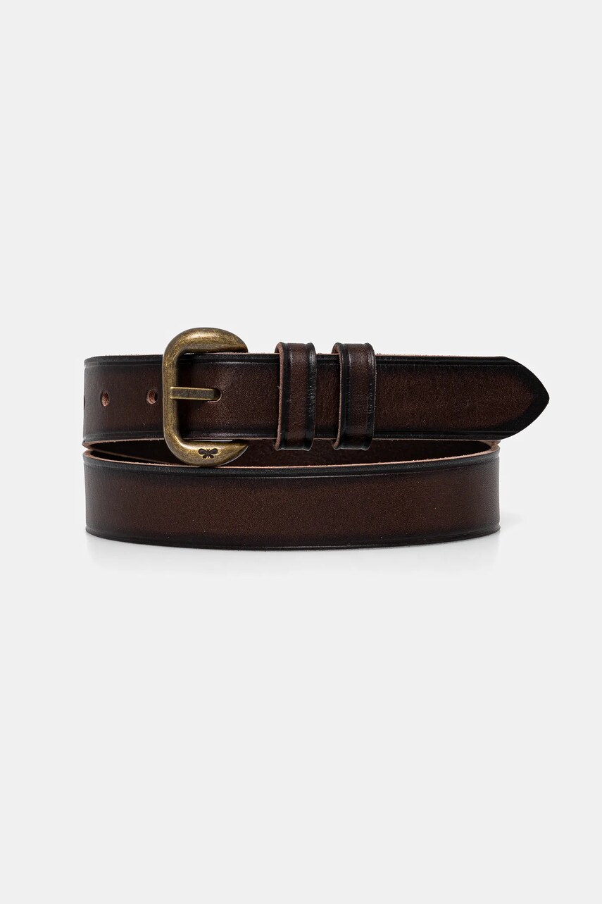 Weekend Max Mara curea de piele femei, culoarea maro, 2515501044600