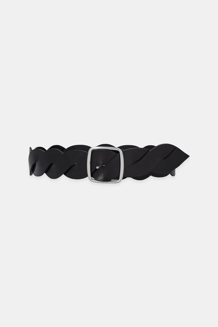 Weekend Max Mara curea de piele femei, culoarea negru, 2515501054600