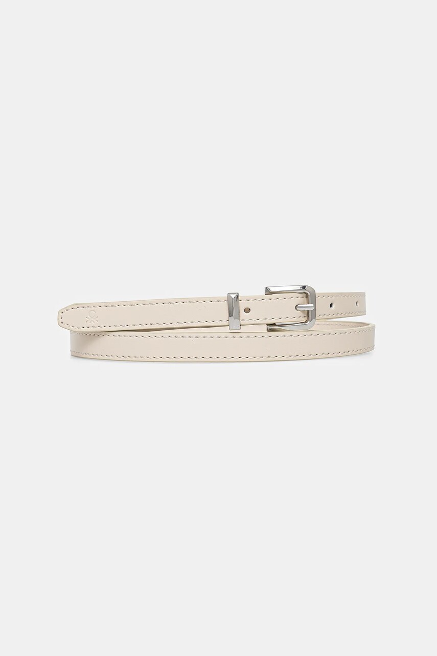 United Colors of Benetton curea femei, culoarea bej, 6QE6DL014