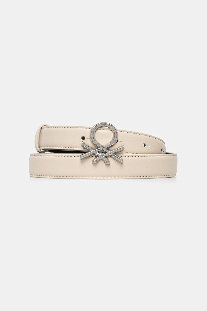 United Colors of Benetton curea femei, culoarea bej, 6QTUDL013