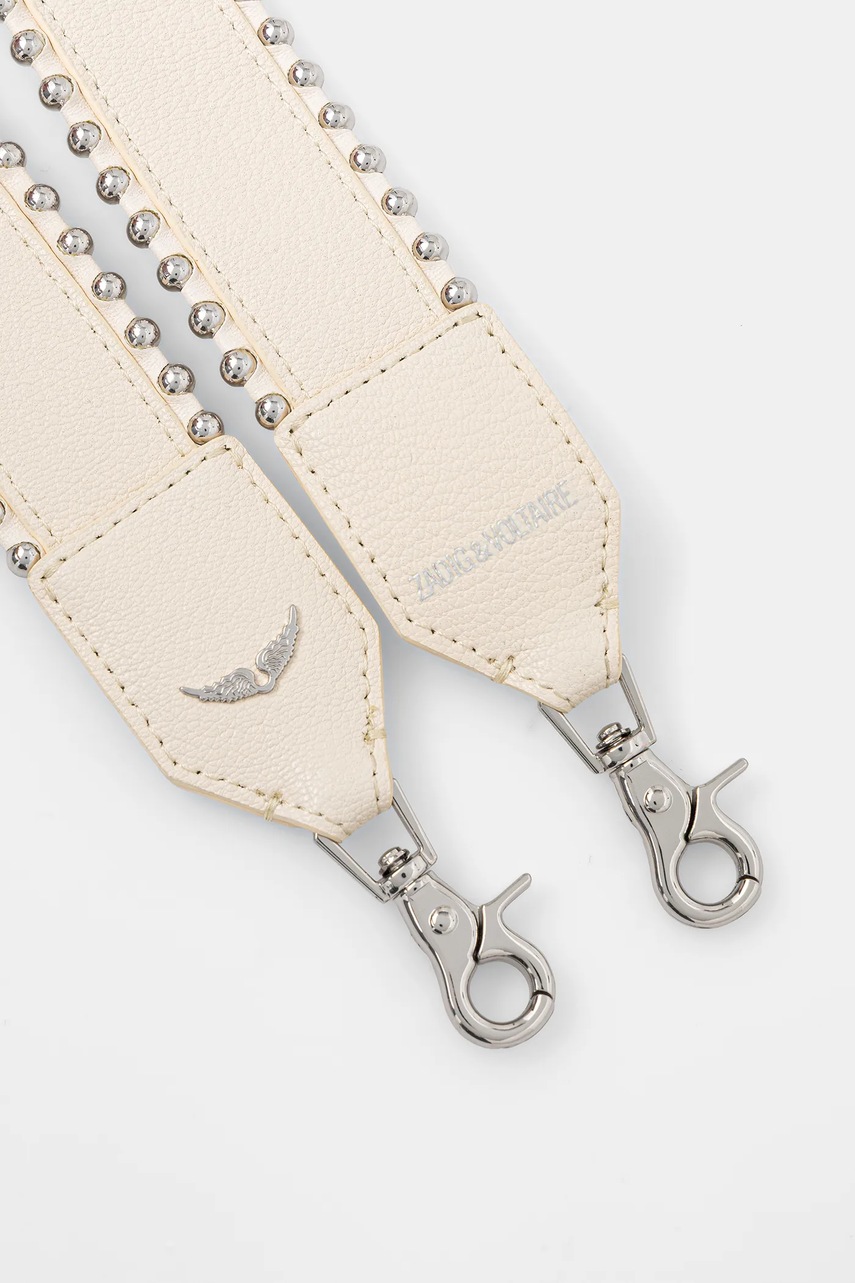 Кожаный ремень для сумки ZADIG&VOLTAIRE цвет бежевый LWOG00003