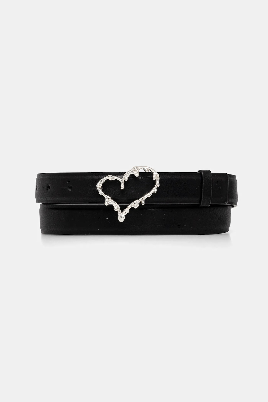 Desigual curea HEART femei, culoarea negru, 25SARL22 Desigual curea HEART femei, culoarea negru, 25SARL22