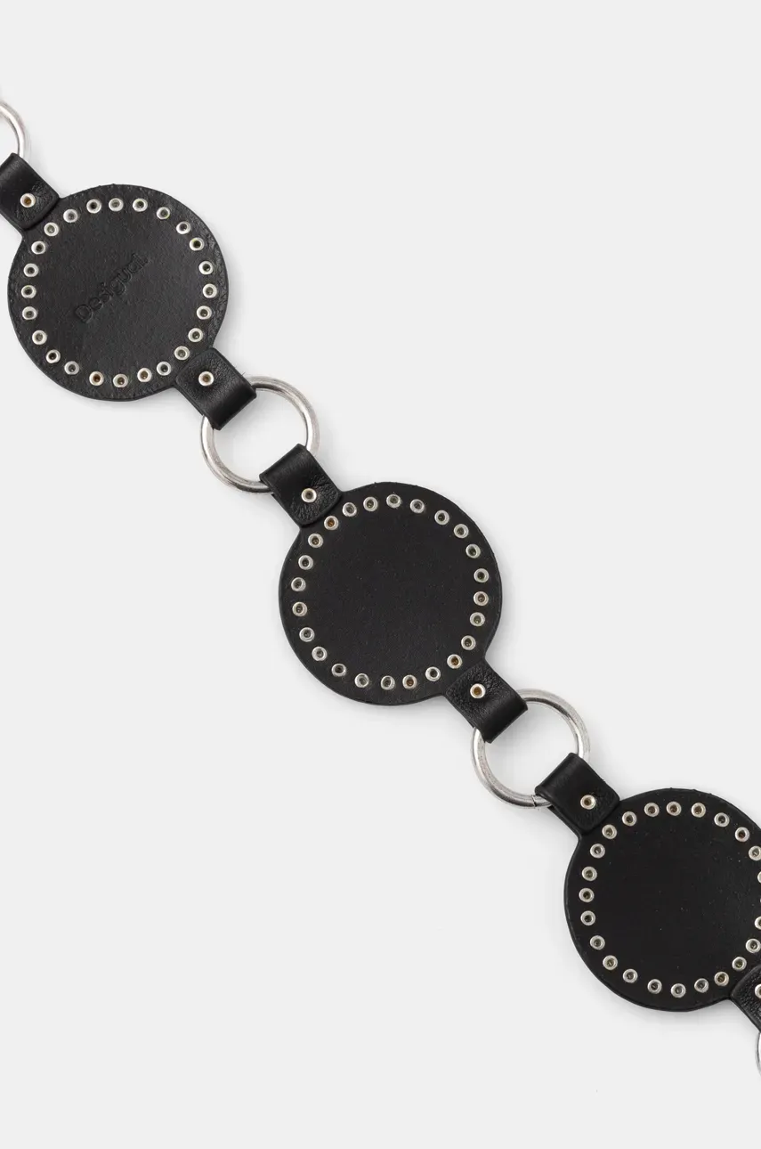 Кожаный ремень Desigual NOVA женский цвет чёрный 25SARL35 Кожаный ремень Desigual NOVA женский цвет чёрный 25SARL35