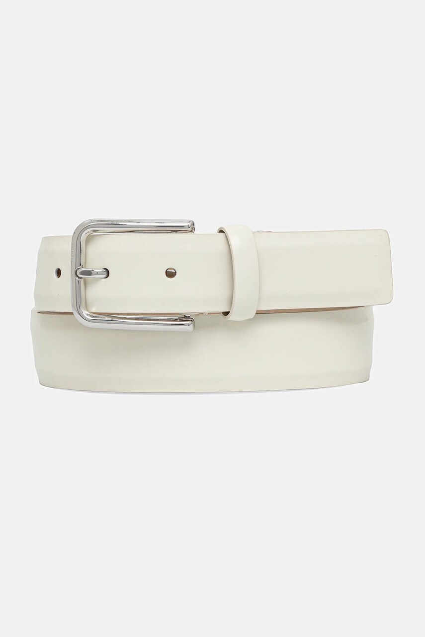 BOSS curea de piele culoarea bej, 50536998
