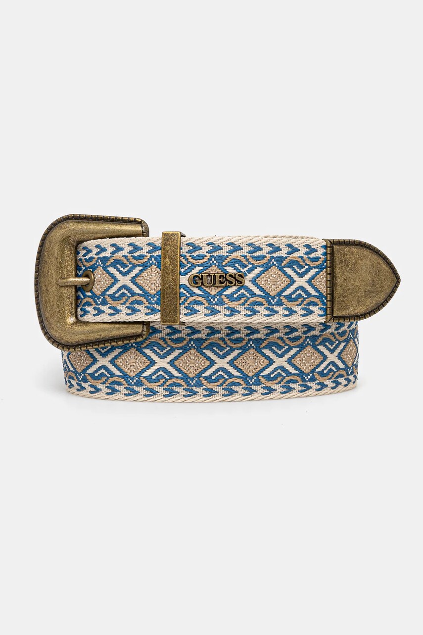 Levně Pásek Guess JACQUI dámský, modrá barva, W5GZ17 WH8Z0