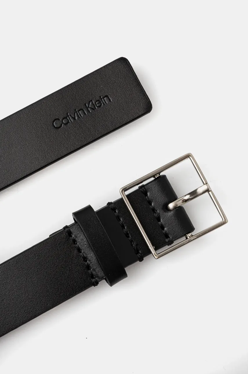 Кожаный ремень Calvin Klein женский цвет чёрный K60K612923 Кожаный ремень Calvin Klein женский цвет чёрный K60K612923