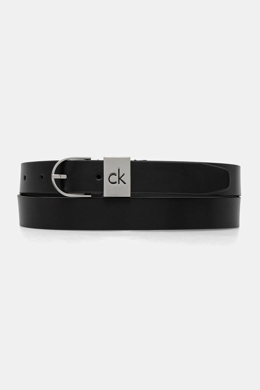Levně Pásek Calvin Klein dámský, černá barva, K60K612936