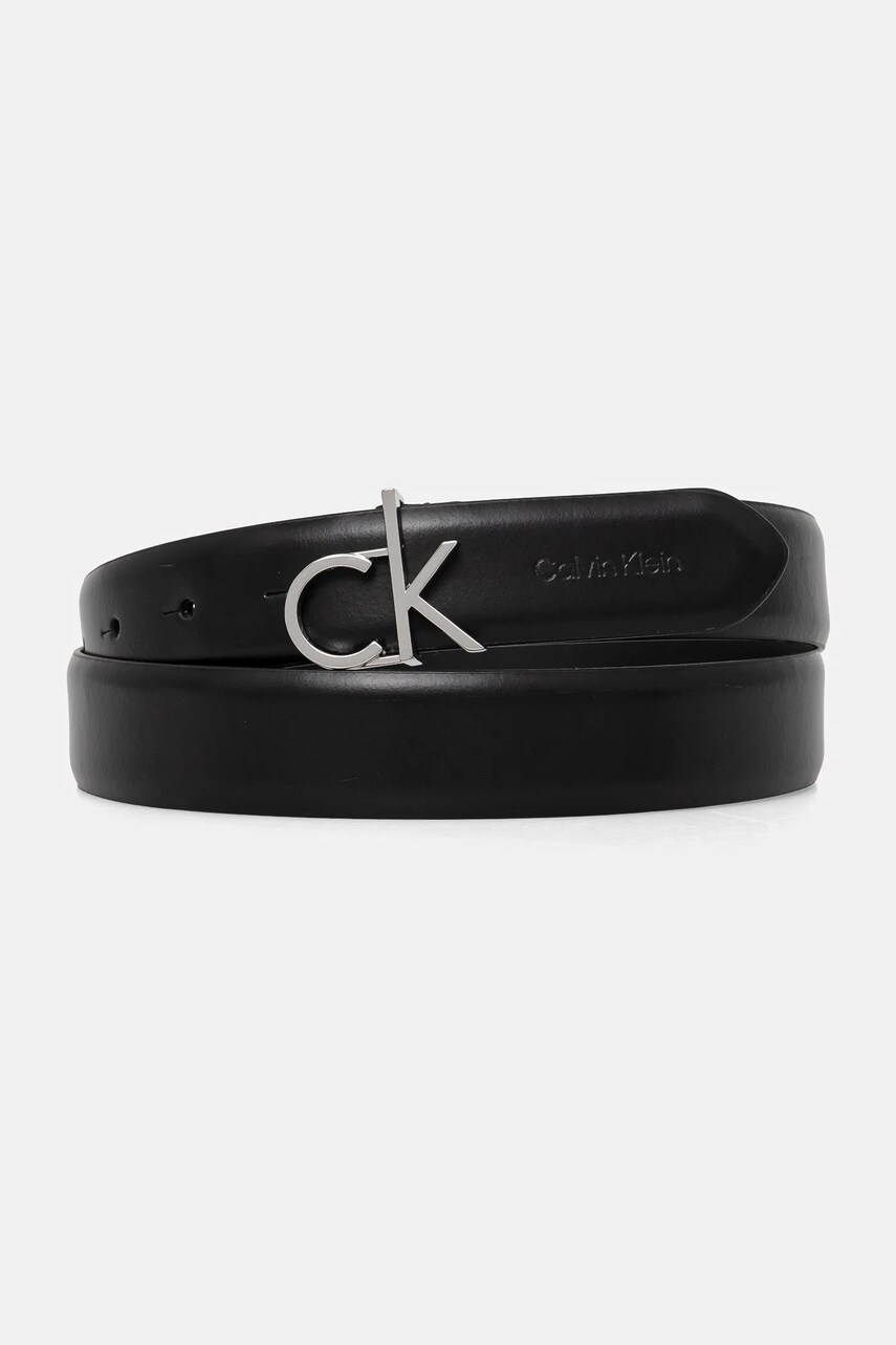 Levně Pásek Calvin Klein dámský, černá barva, K60K613156