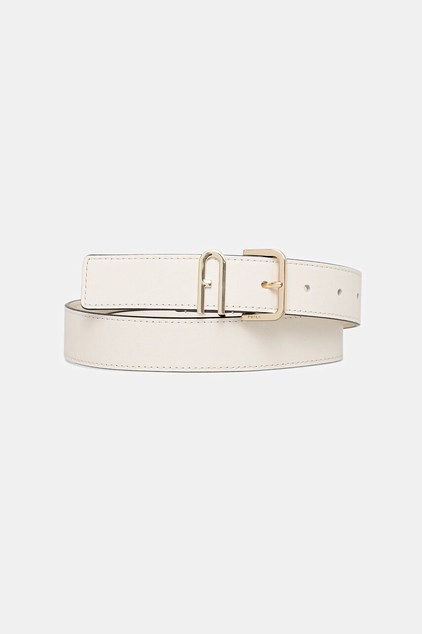 Furla curea de piele femei, culoarea bej, WC00078.AX0733.PNN001007