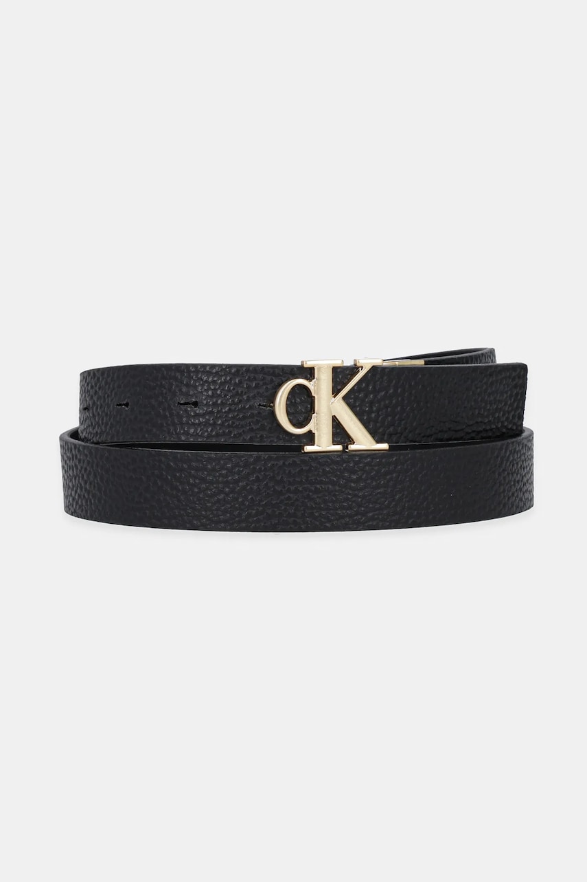 Levně Pásek Calvin Klein Jeans dámský, černá barva, LV04K7005G