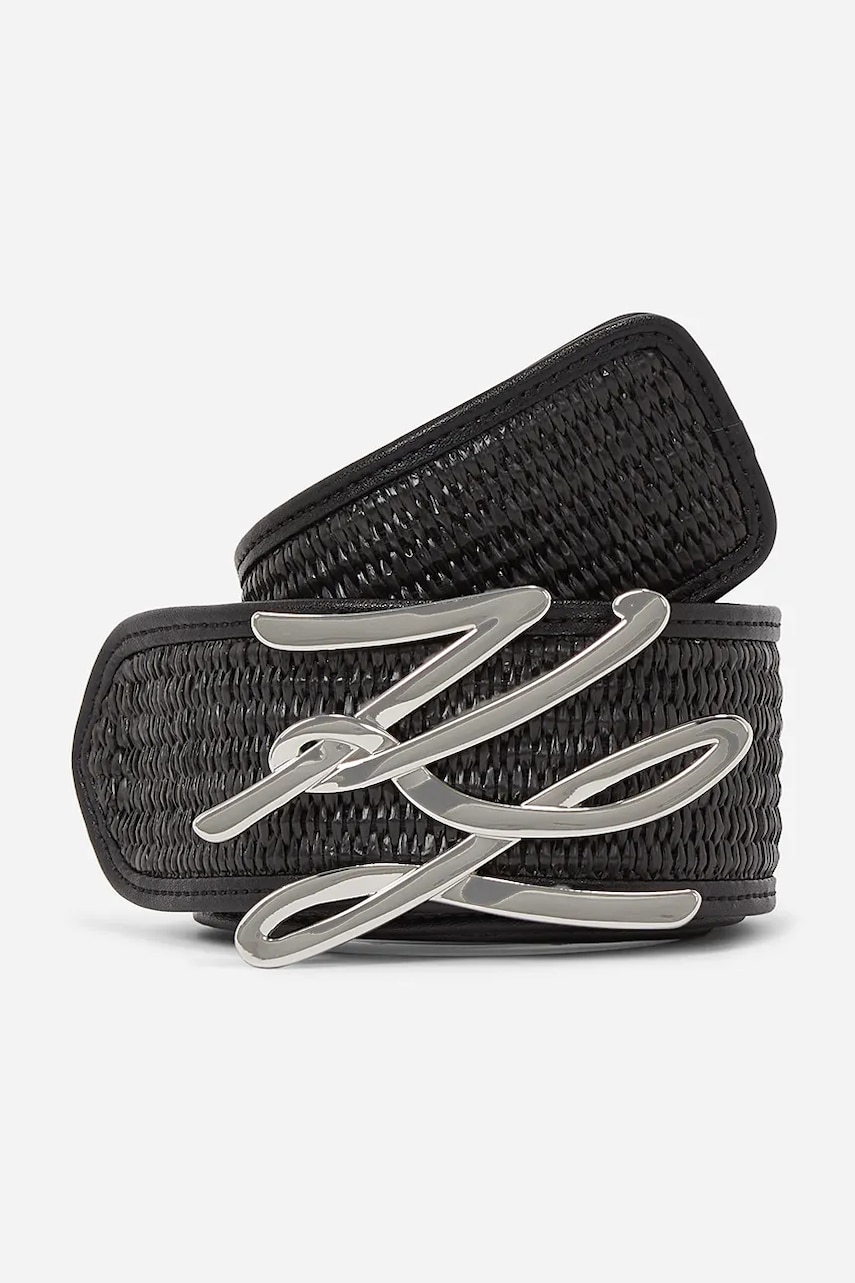 Karl Lagerfeld curea femei, culoarea negru, A2W33052