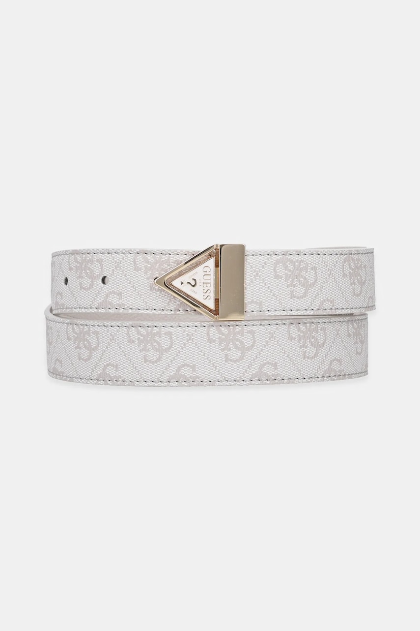 Levně Oboustranný pásek Guess NOELLE dámský, béžová barva, BW9224 P5230