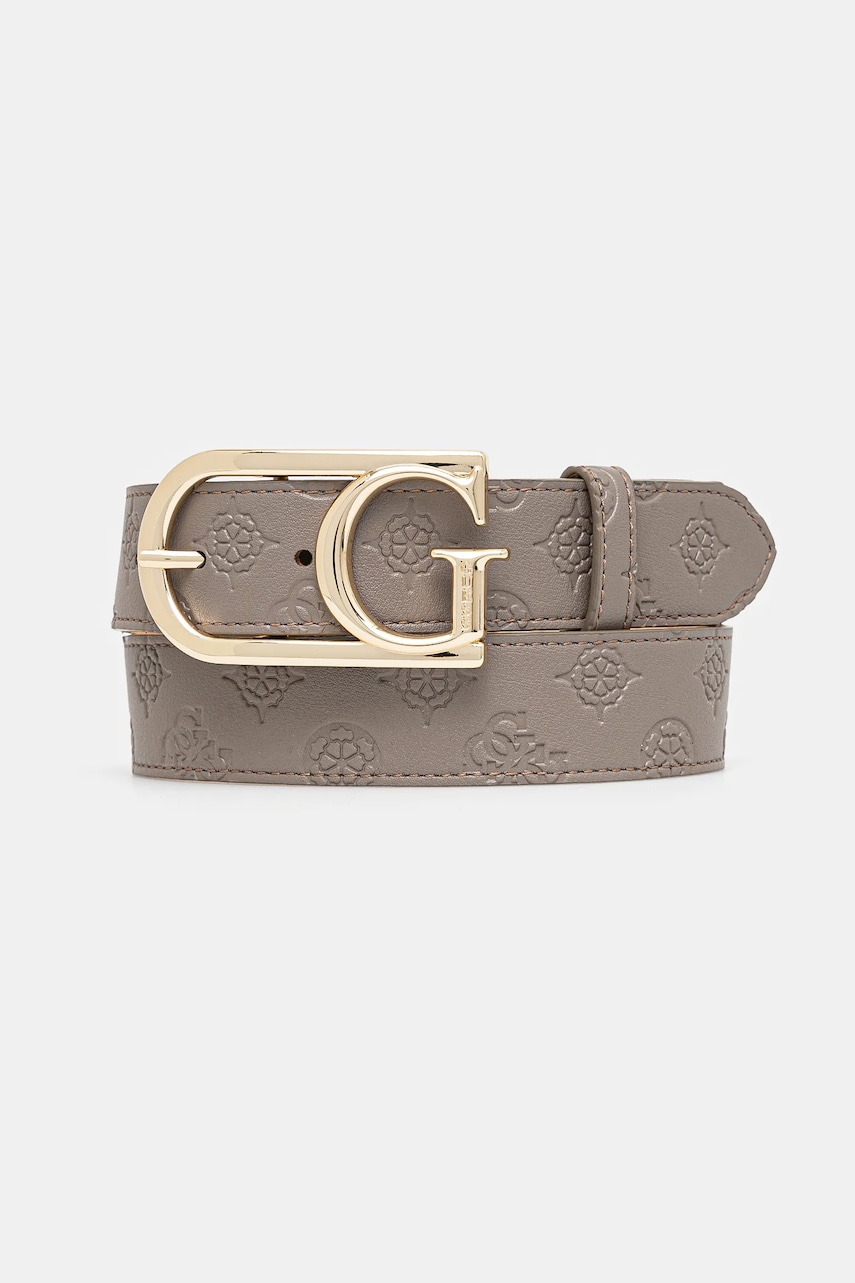 Levně Pásek Guess ZARELA dámský, hnědá barva, BW9227 P5235