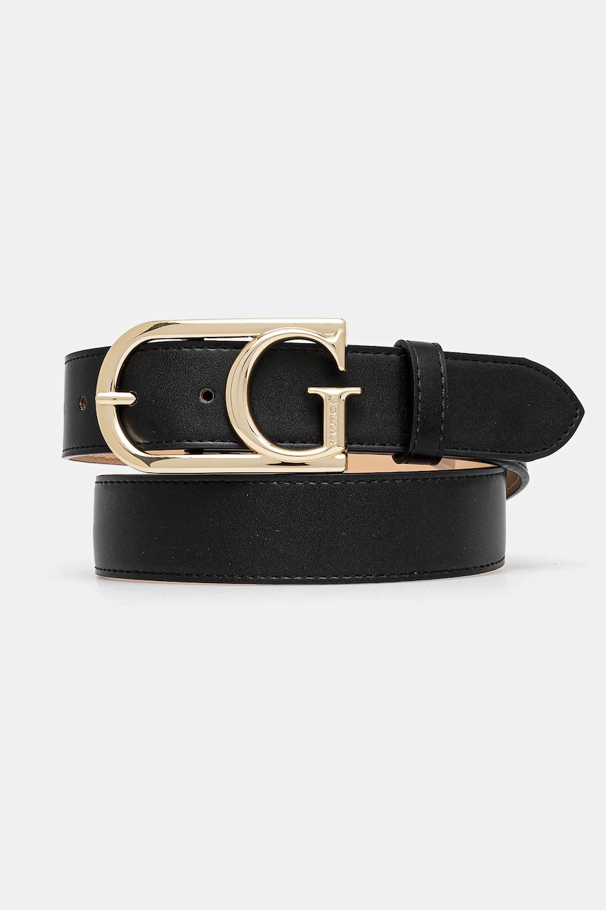 Levně Pásek Guess LORELEI dámský, černá barva, BW9228 P5235