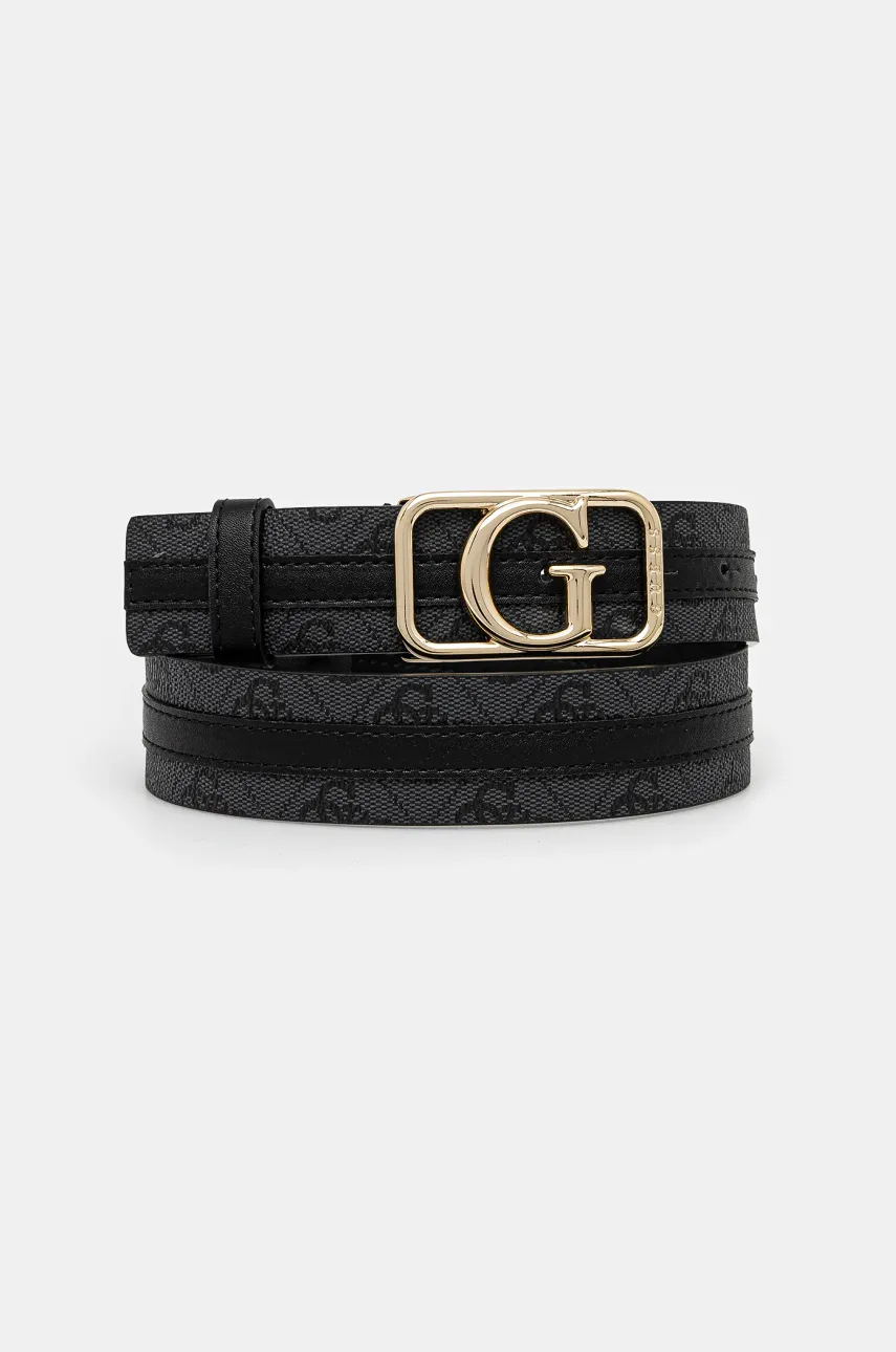 Levně Pásek Guess ZAMIRA dámský, černá barva, BW9229 P5235