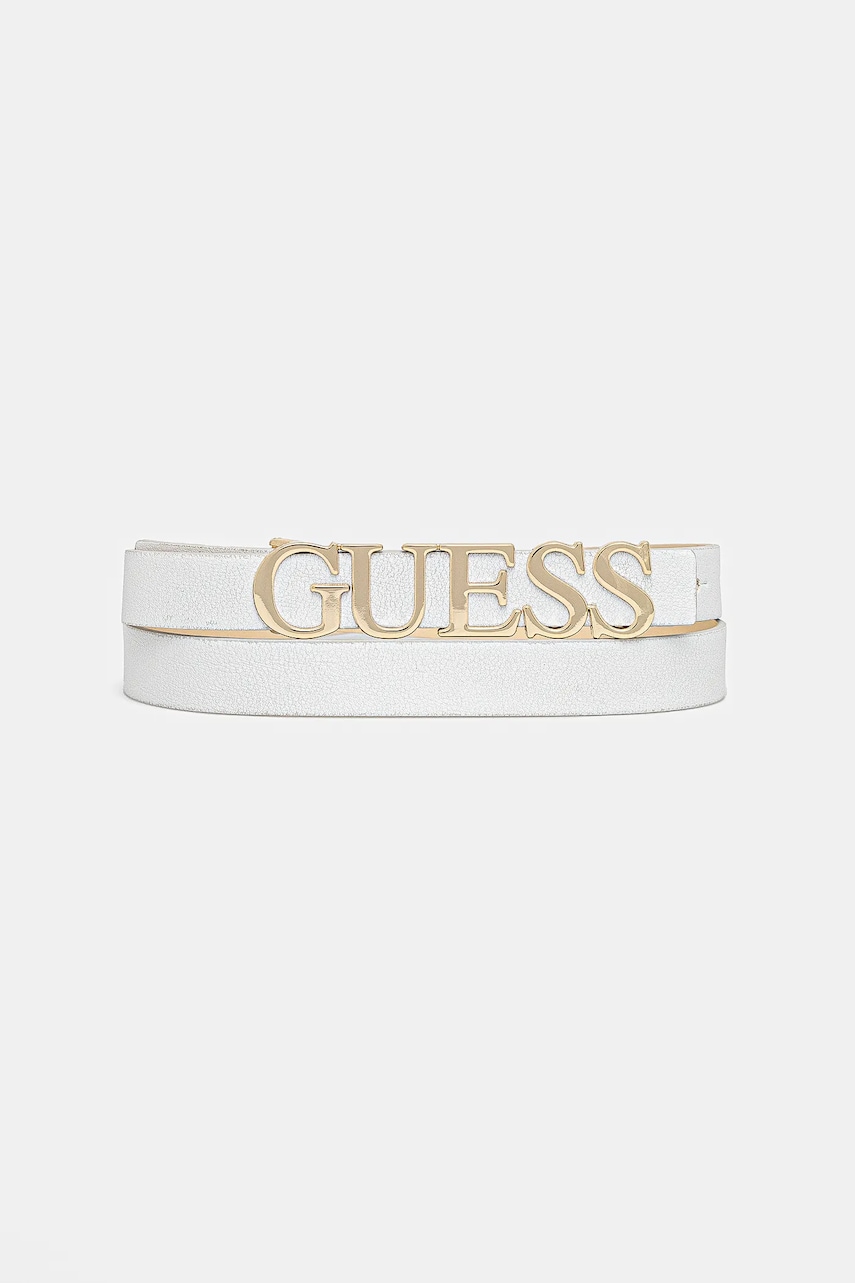 Levně Pásek Guess SANSA dámský, bílá barva, BW9231 P5235