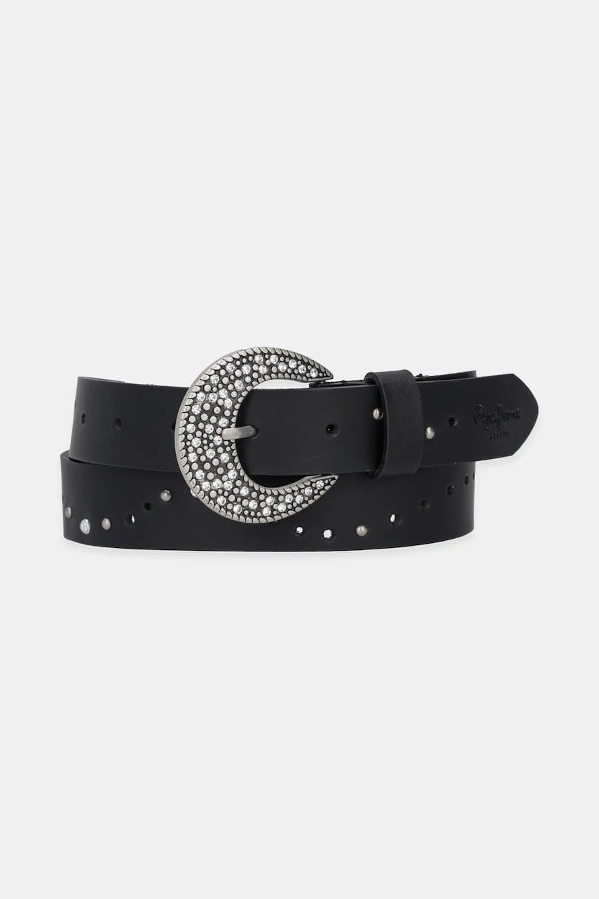Pepe Jeans curea PIXIE BELT femei, culoarea negru, PL020867