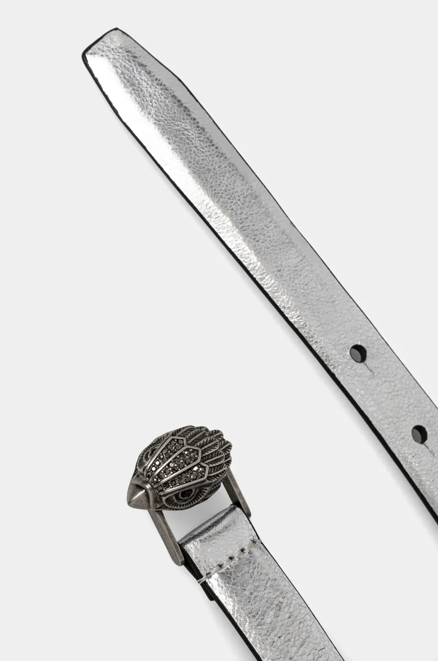 Кожаный ремень Kurt Geiger London 20 EAGLE BELT женский цвет серебрянный 9693463109 Кожаный ремень Kurt Geiger London 20 EAGLE BELT женский цвет серебрянный 9693463109
